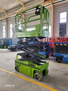 Электрические гидравлические ножничные подъемники SJY0.5-4 малого размера с самоходным приводом, рабочая платформа 2100x800 мм, высота подъема 4м, 6м, 8м, 10м, 12м, 14м - Product Image 3