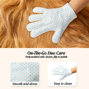 Lingettes pour animaux de compagnie, 6 pièces, pour le nettoyage et la désodorisation des chats et des chiens, avec motif à pois - Product Image 6