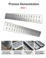 Drain linéaire moderne pour cuisine, salle de bain et extérieur, en acier inoxydable 304/316, en forme de U, anti-corrosion, haute résistance, facile à nettoyer
