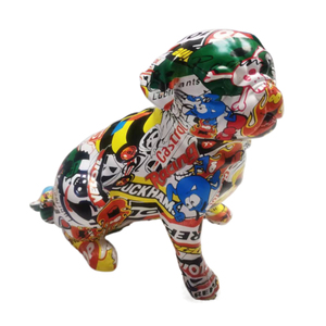 Prezzo di fabbrica a buon mercato POP in fibra di vetro abbagliante <span class=keywords><strong>resina</strong></span> colorata scultura graffiti <span class=keywords><strong>palloncino</strong></span> <span class=keywords><strong>cane</strong></span> - Product Image 1