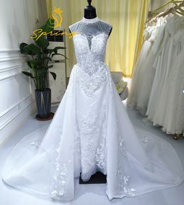 S0503n Nieuwe Elegante Cross Border Zeemeermin Stijl Mouwen Afneembaar <span class=keywords><strong>2</strong></span> Wear Bruid Of Prom Trouwjurk - Product Image 1