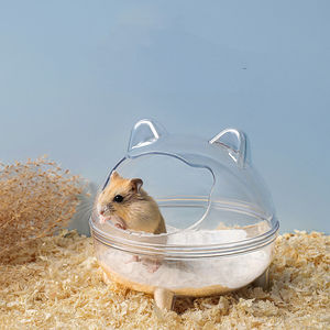 Salle de Bain Transparente Moderne de Luxe pour Hamster Bac à Sable Imperméable Portable Accessoires de Nettoyage et de Toilettage pour Petits Animaux Taille Moyenne - Product Image 3