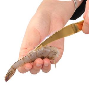 Éplucheur incurvé pour coquillages et crevettes en acier inoxydable, <span class=keywords><strong>couteau</strong></span> à crevettes - Product Image 1
