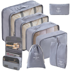 Juego de 8 Bolsas Organizadoras de Viaje Plegables, Cubos de Almacenamiento para Armario, Maleta, Juego de Embalaje, Almacenamiento de Equipaje, Caja para Ropa y Zapatos - Product Image 1