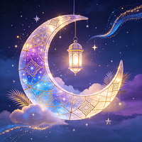 Bestseller Ramadan Halbmond-Laterne IP65 Wasserdicht Outdoor LED für Ramadan