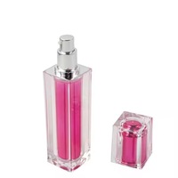 Hoy Vente Luxe Jaune Carré Acrylique Vide Double Paroi 15ml 30ml 100ml Lotion Pompe Bouteille