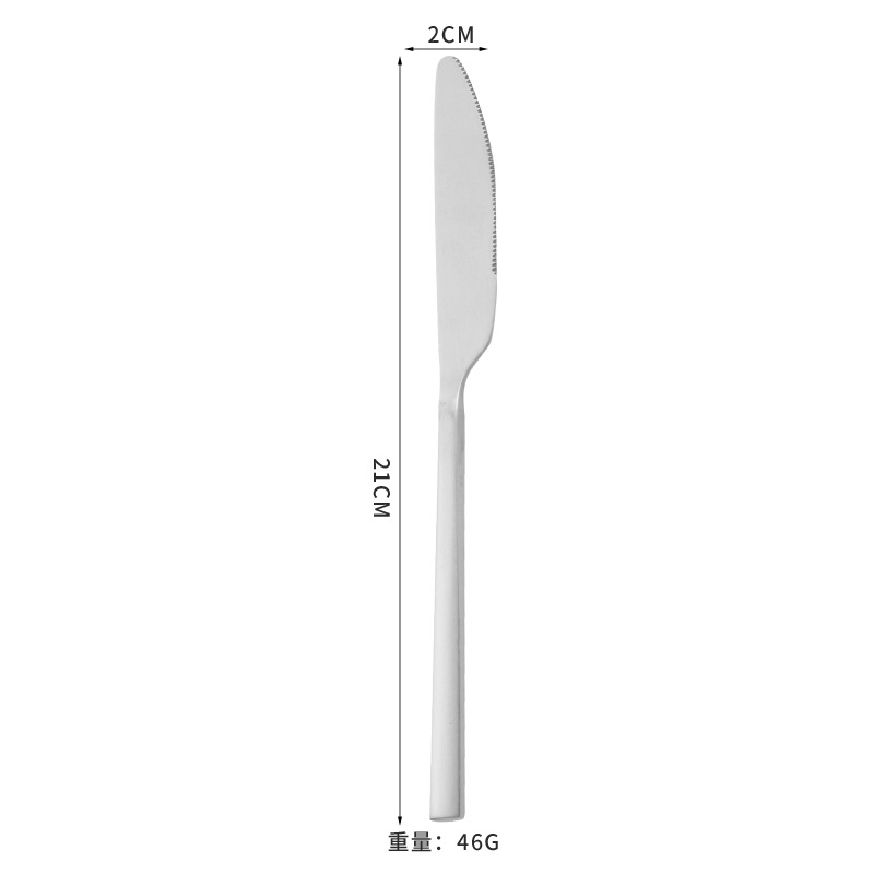 Cuchillo de mesa plateado