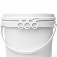 Seau en plastique rond BOQUN 1L de qualité alimentaire en PP avec couvercles, recyclable, écologique, finition mate pour beurre de cacahuète, lait, eau