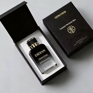 Fabrication de flacons de parfum de luxe vides 30 ml 50 ml 100 ml, flacons ronds plats vides avec col serti, flacon de parfum en verre avec vaporisateur - Product Image 2