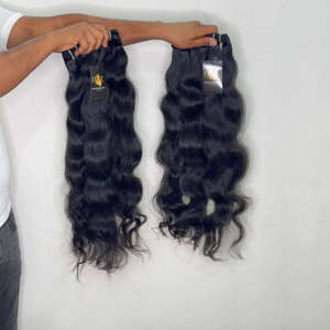 Extensions de Cheveux Humains Vierges Indiens de Qualité Supérieure, Double Trame, Ondulés, Bouclés, Fournisseurs d'Extensions de Cheveux Naturels - Product Image 1