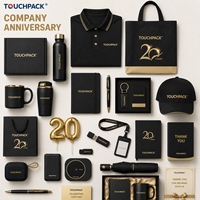 Kit de Aniversario de Empresa, Camiseta Polo con Logotipo Personalizado, Gorra, Bolsa de Mano, Cuaderno, Vaso Térmico, Set de Regalo Corporativo