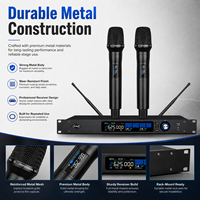 Système de microphone sans fil portable à double canal SPQ2-S, microphone sans fil UHF True Diversity pour spectacle sur scène