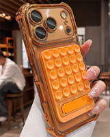 Coque de téléphone en silicone plaqué luxe avec ventouse pour Samsung Galaxy S26 Ultra S25 S23 A57 A56, protection 2-en-1 avec poignée selfie et fonction anti-stress