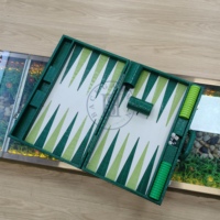 Jeu de backgammon en cuir de crocodile de qualité supérieure, couleur personnalisable
