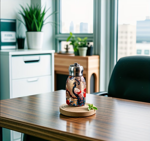 กระติกน้ำสุญญากาศสแตนเลส 304 ลายผีเสื้อ/<span class=keywords><strong>ปลา</strong></span><span class=keywords><strong>คา</strong></span><span class=keywords><strong>ร์</strong></span>พ/นกยูง ขนาด 10 ออนซ์ รุ่นมินิแฟตคิดนีย์ - Product Image 4