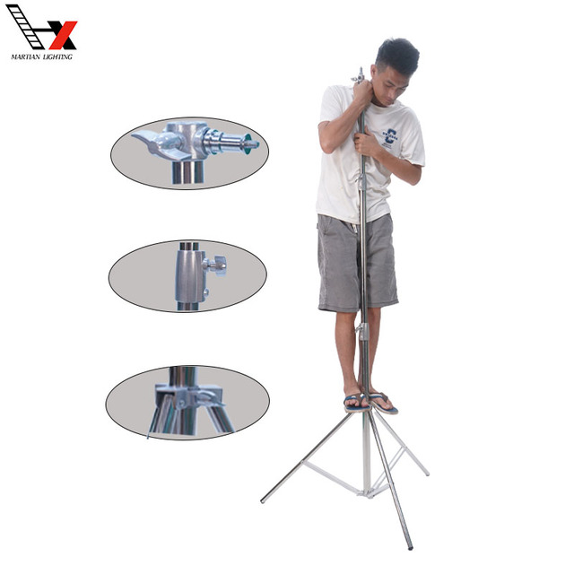 Stainless Steel Tripod Stand 2.8m LED COB Light Soft Box Camera Video Studio Photography Live Streaming Backdrop Support Holder