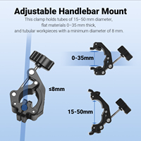 Support de caméra métallique double super pince avec bras articulé, adaptateur 3/8" et griffe porte-accessoire pour éclairage de studio de bureau, ODM OEM