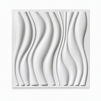 Panel Dinding PVC 3D Motif Gelombang Tahan Air, Anti Api, Mudah Dipasang, Dapat Disesuaikan, untuk Penggunaan Rumah Tangga di Ruang Makan dan Ruang Belajar