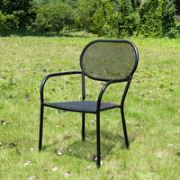 Chaise de salle à manger de patio empilable d'usine solide chaise empilable jardin bon marché et de bonne qualité chinois extérieur métal fer écologique