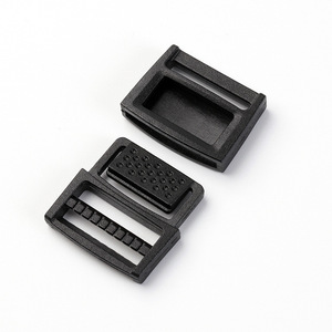 Hebilla deslizante de 20mm de aleación de zinc negra, duradera, para bolsos, mochilas, correas de cintura ajustables - Product Image 3