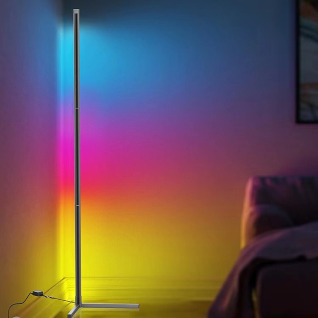 RGBi Color Changing Led Corner Floor Light Living Room Light RGB Multi Color LED Corner Light with Remote