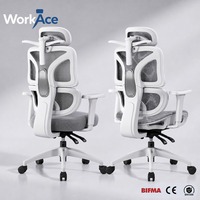 Chaise de bureau moderne avec assise en mousse à mémoire de forme, vérin à gaz certifié SGS, pivotante, inclinable, vente en gros, directement de l'usine