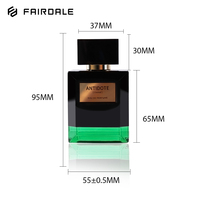Botol Parfum Kosong Mewah Kelas Atas Pria Arab, Botol Kaca Persegi 50ml, Kemasan Botol Parfum