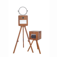 Trépied de caméra à plaque pliante antique Caméra de cinéma au look vintage avec support en bois pour la décoration à bas prix