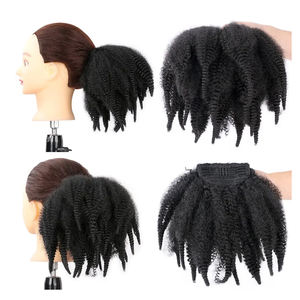 Extensiones de Cabello Sintético Rizado Marley <span class=keywords><strong>Multicolor</strong></span> de 10 Pulgadas, de Alta Calidad, con Clip, Cola de Caballo Afro Rizada, Venta al por Mayor Africana - Product Image 2