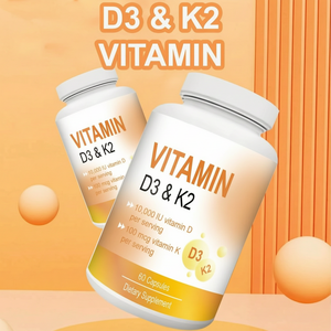 Cápsulas de Gel Suave de Vitamina D3 K2 de Marca Privada OEM 10000UI, Apoyo para la Salud Ósea, Cardíaca e Inmunológica, Vitaminas, Minerales y Suplementos - Product Image 4