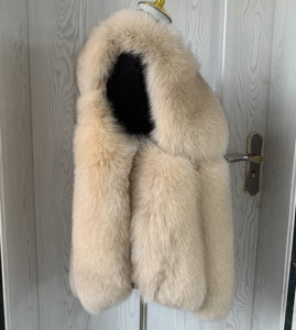 <span class=keywords><strong>Gilet</strong></span> in Vera Pelliccia di Volpe <span class=keywords><strong>Beige</strong></span> Chiaro per <span class=keywords><strong>Donna</strong></span>, Autunno e Inverno, Vendita all'Ingrosso - Product Image 3