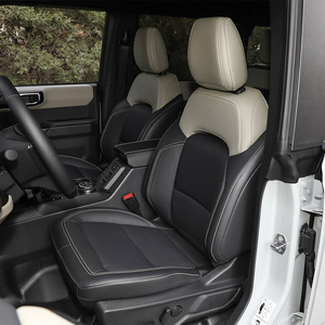 Per 2021 2022 2023 2024 2025 <span class=keywords><strong>Ford</strong></span> Bronco <span class=keywords><strong>Custom</strong></span> Fit coprisedili auto <span class=keywords><strong>accessori</strong></span> 5 posti Nappa pelle Set completo - Product Image 3