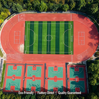 Expédition rapide DDP Système synthétique PU complet Piste athlétique extérieure Absorption des chocs Antidérapant Terrain de sport universitaire Couleur personnalisée