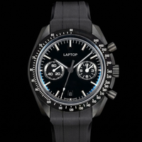 Montre mécanique automatique de luxe pour homme, de haute qualité, de marque supérieure, avec boîtier en céramique, bracelet en caoutchouc, verre saphir, style hip-hop