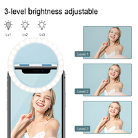 2025 pour TikTok Vente Chaude Grossiste Anneau Lumineux LED Selfie Lampe Circulaire Rechargeable pour Téléphone Portable Maquillage et Accessoire Mobile