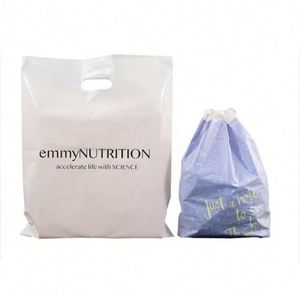 Sac en plastique tendance en PE, à prix abordable, avec logo personnalisé pour promotion - Product Image 1