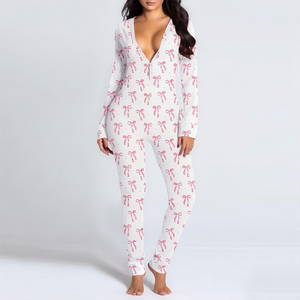 Conjunto de Pijama de Bambú Térmico Hongbo para Mujer, Talla Grande, Sexy, con Cierre de Cordón - Product Image 3