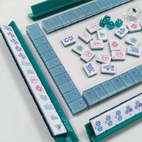 Mahjong en acrylique triple couche, gravure papillon, design artistique personnalisé, directement de l'usine, pour divertissement familial