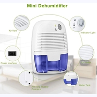 Mini déshumidificateur d'air pour armoire Peltier 500ml, USB, pour la maison, les petites pièces, pour capter l'humidité indésirable, déshumidificateur réfrigérant 13