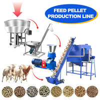 Vente en gros 220v 3/4/6mm Machine à granulés d'alimentation Moulin à granulés à 3 rouleaux Nouvelle machine à granulés pour animaux de ferme Poulet Canard 40-300 kg/H