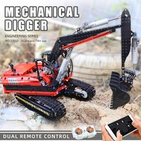 Mould King 17033 2.4G & APP Contral Rc Excavator Truck Model Technical Building Kits Block Creative Toy(1828PCS)