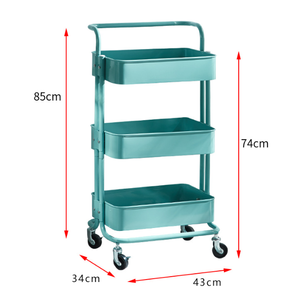 Chariot de rangement mobile simple pour salon de beauté, salle de bain, salon, cuisine et rangement de finition - Product Image 6