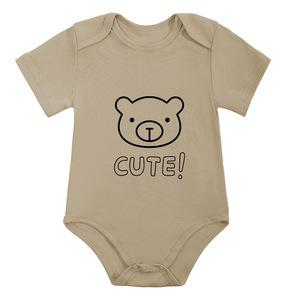 थोक कस्टम मुद्रित जैविक कपास नवजात नवजात शिशु शरीर ठोस रंग रिक्त शिशु का रोमांस - Product Image 2