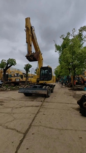 Escavadeira de Rodas <span class=keywords><strong>Komatsu</strong></span> PW150-6 Usada, 15 Toneladas, Origem Japão, 90% NOVA, com Caixa de Câmbio e Bomba PLC à Venda - Product Image 2