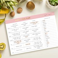 Bloc-notes magnétique pour réfrigérateur, planificateur de repas hebdomadaire, liste de courses à détacher, personnalisable