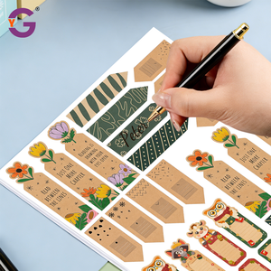 Marcadores Adhesivos de Papel Kraft con Corte Personalizado para Diarios y Lectores de Libros, Calcomanías con Numeración de Páginas Escribibles - Product Image 6