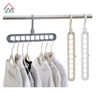 LMP501 Best-seller, ensemble pliable magique multifonctionnel et peu encombrant, cintre pliable en plastique pour vêtements, 9 trous