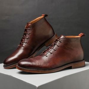 Botas <span class=keywords><strong>Chelsea</strong></span> para Hombre, Botines de Cuero Genuino para Hombre, Calzado Clásico Informal Estilo Oxford - Product Image 1