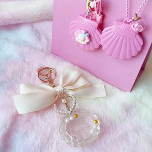 Estuche compacto de polvo con forma de concha de moda con cadena, paleta de sombras de ojos, iluminador, contenedor de colorete, embalaje cosmético DIY personalizado - Product Image 3