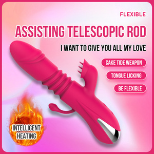 Delovetoy mainan seks dewasa silikon tongkat Vibrator kelinci penghisap berputar Stimulator 2 in 1 penjualan terbaik baru untuk wanita - Product Image 2
